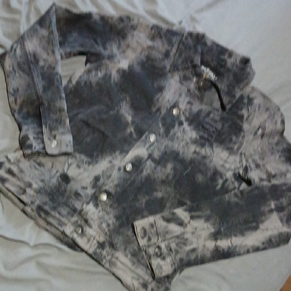 Buffalo David Bitton Charcoal Denim Jacket.‎ Women's Sz.XL